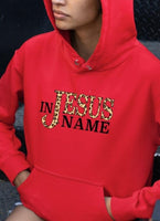 In Jesus name red hoodie