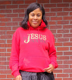 In Jesus name red hoodie