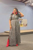 Plus Sequin Maxi dress